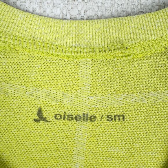 Oiselle Birds Of A Feather Top Size Small Long Sleeve Active Seamless Lime Green - Picture 8 of 12